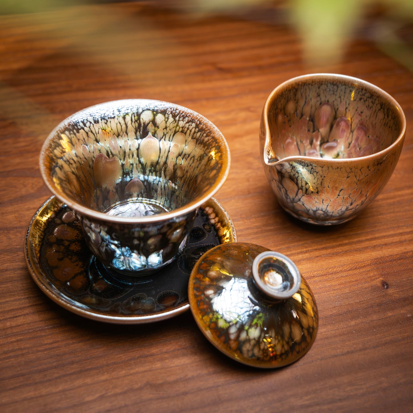 Master Zhi jing Sancai Gai Bowl and fair mug