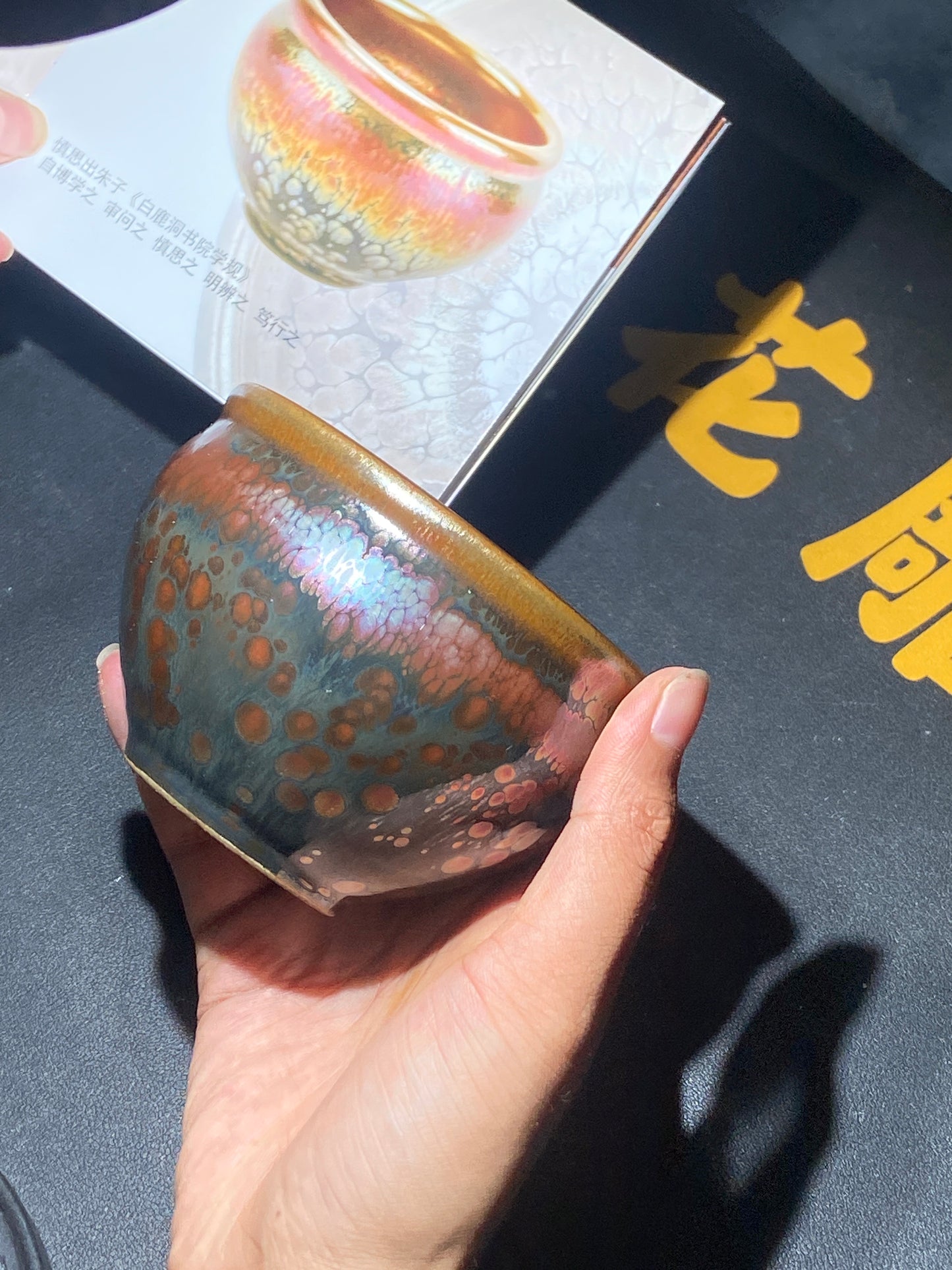 [Claire]Flower Carving Oil Drops/Non-heritage Inheritor/The First People of Rainbow Glaze| JiGuoping8-17