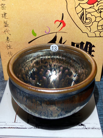 [Claire]Flower Carving Oil Drops/Non-heritage Inheritor/The First People of Rainbow Glaze| JiGuoping9-15