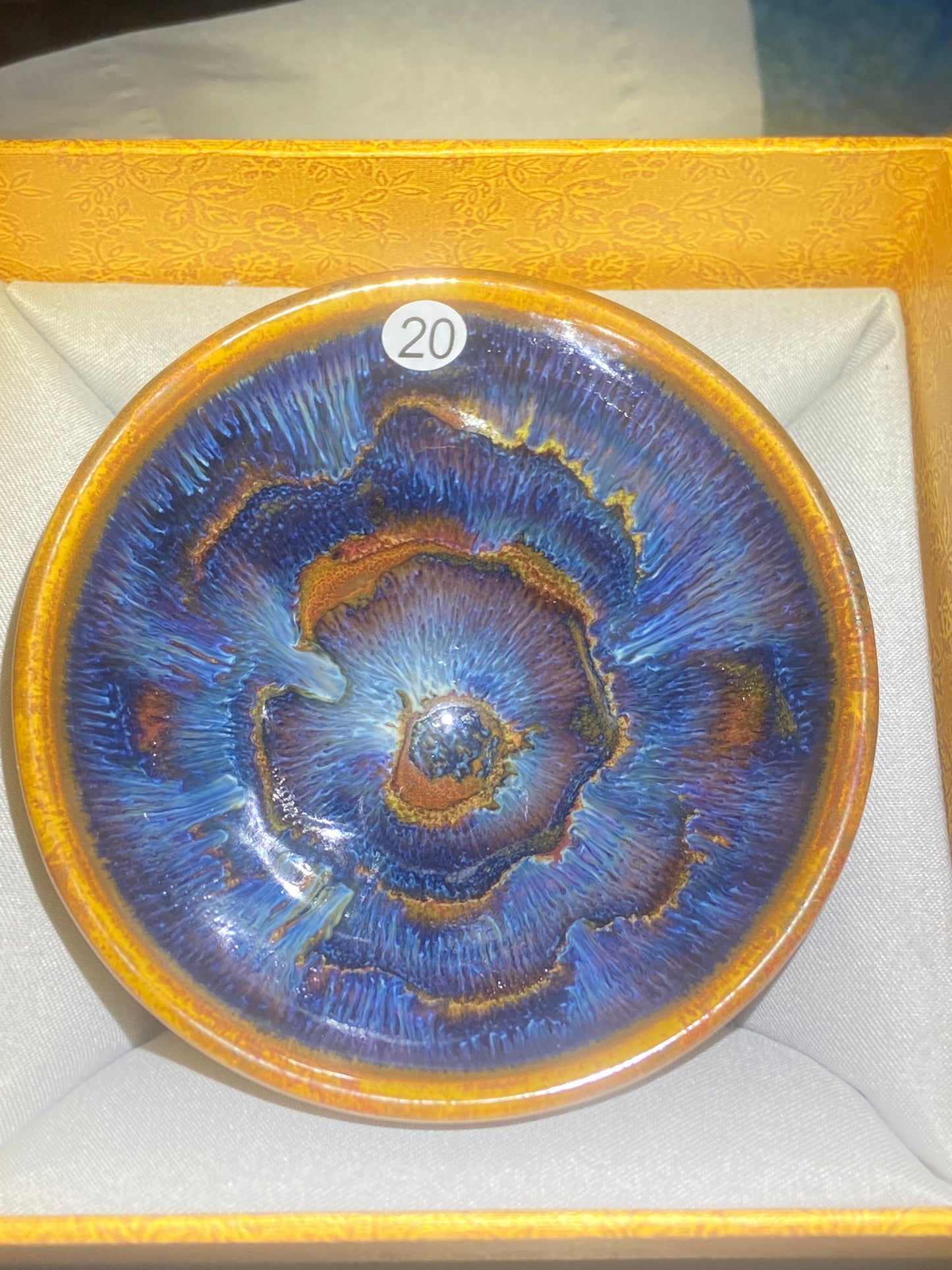 [No.1 teacup]Senior Craft Artist/ National Junior Technologist/ Founder of Gold Silk Blue Peacock Glaze| Master Caoweijun 2-24