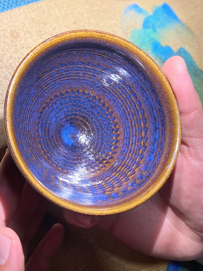 [No.1 Tea Cup]Wood fired landscape founder/ First person pinched pottery | Master Xie Aihua 12-6