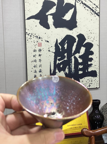 [Claire]Flower Carving Oil Droplet/Non-heritage Inheritor/The First People of Rainbow Glaze| Master JiGuoping 9-1