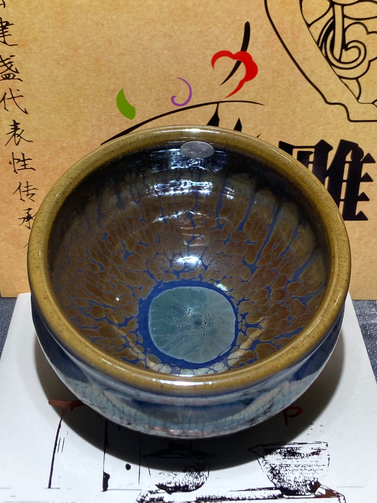 [Claire]Flower Carving Oil Drops/Non-heritage Inheritor/The First People of Rainbow Glaze| JiGuoping10-9