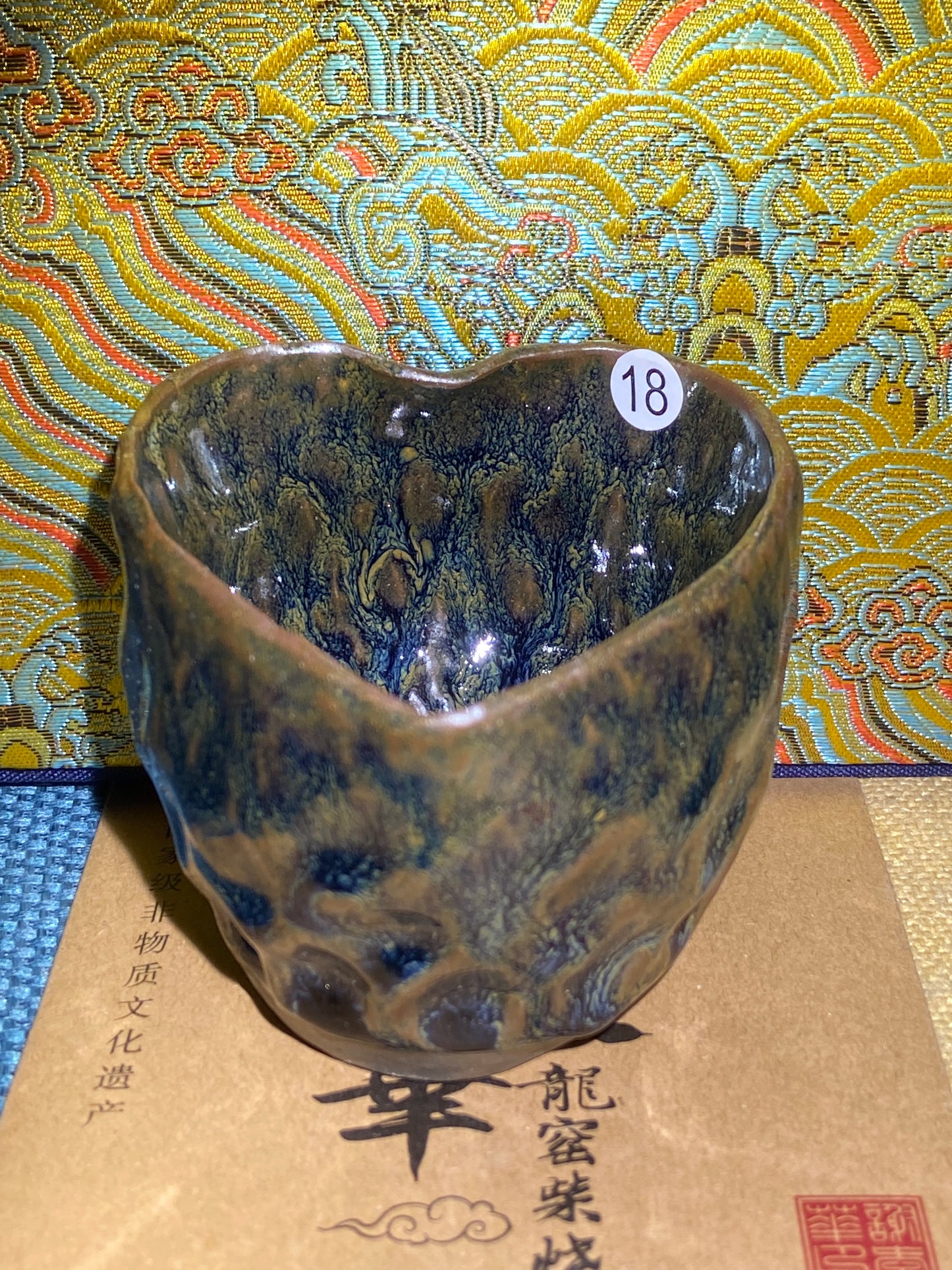 [No.1 Tea Cup]Wood fired landscape founder/ First person pinched pottery | Master Xie Aihua 12-6