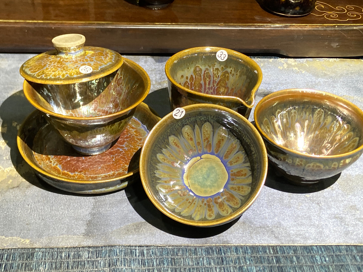 [Claire]Flower Carving Oil Droplet/Non-heritage Inheritor/The First People of Rainbow Glaze| Master JiGuoping 9-1
