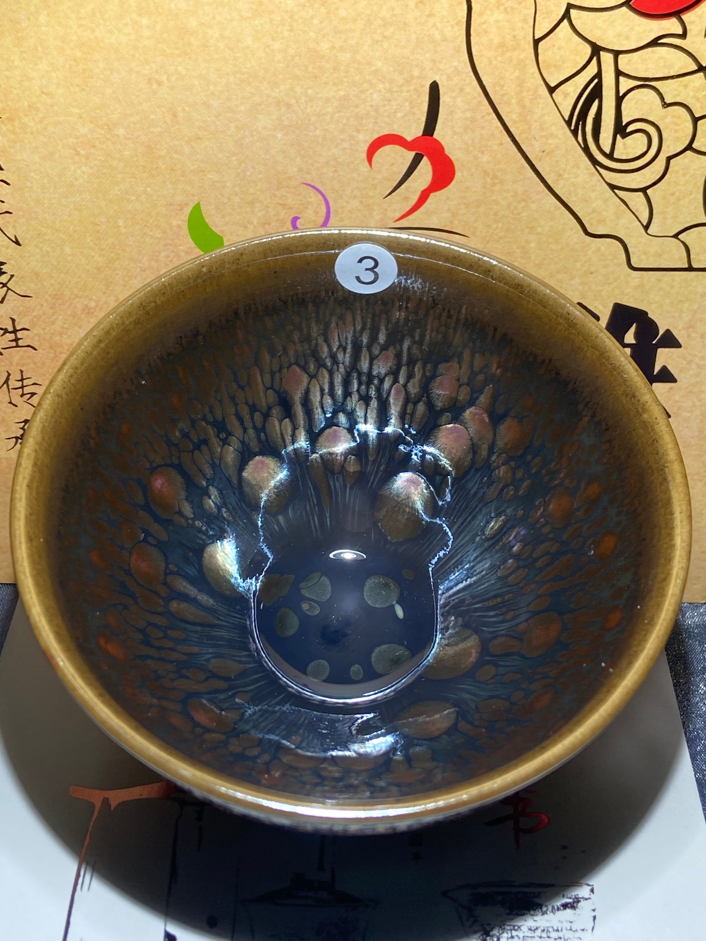 [Claire]Flower Carving Oil Drops/Non-heritage Inheritor/The First People of Rainbow Glaze| JiGuoping10-9