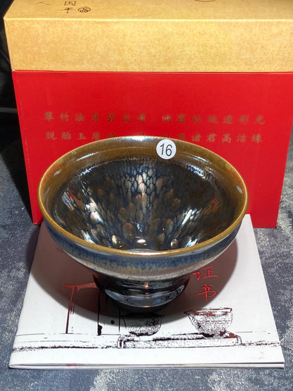 [Claire]Flower Carving Oil Droplet/Non-heritage Inheritor/The First People of Rainbow Glaze| Master JiGuoping 9-1
