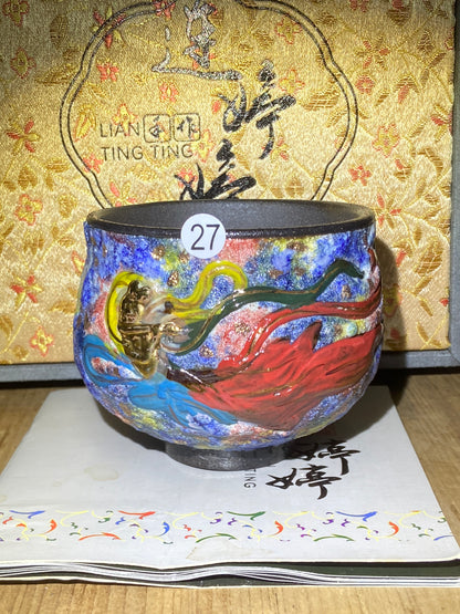 [No.1teacup]Jianzhan/The youngest ceramic master in Fujian Province, the first person to burn ashes/ Master Liantingting 3-5