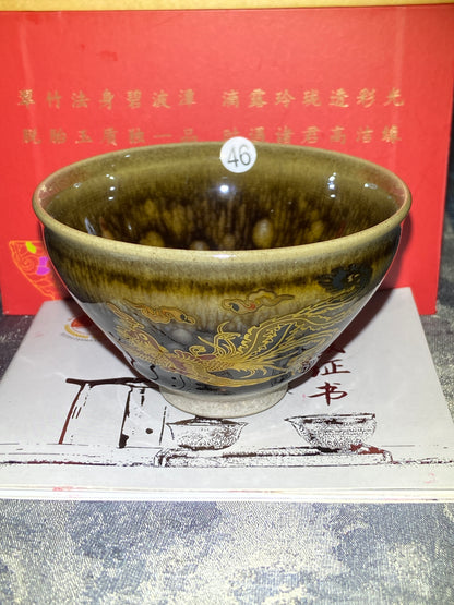 [Claire]Flower Carving Oil Droplet/Non-heritage Inheritor/The First People of Rainbow Glaze| Master JiGuoping 9-1