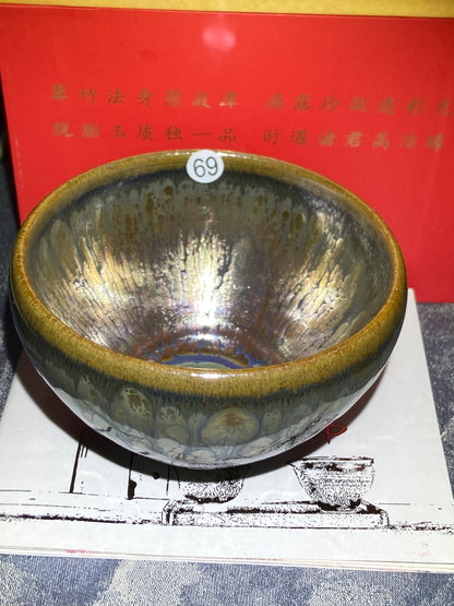 [Claire]Flower Carving Oil Droplet/Non-heritage Inheritor/The First People of Rainbow Glaze| Master JiGuoping 9-1