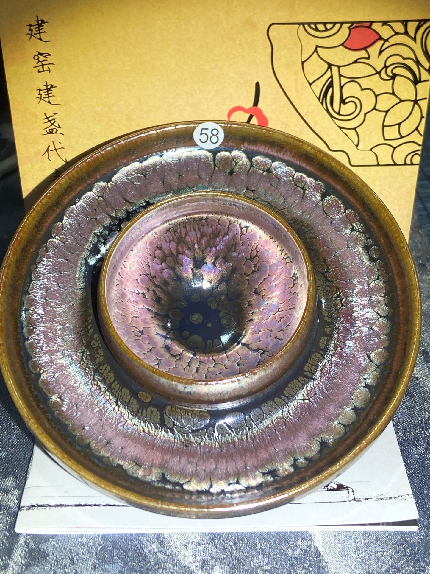 [Claire]Flower Carving Oil Drops/Non-heritage Inheritor/The First People of Rainbow Glaze| JiGuoping10-9
