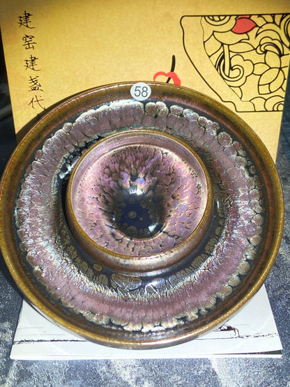 [Claire]Flower Carving Oil Drops/Non-heritage Inheritor/The First People of Rainbow Glaze| JiGuoping10-9
