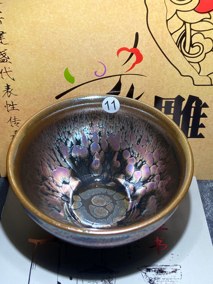 [Claire]Flower Carving Oil Drops/Non-heritage Inheritor/The First People of Rainbow Glaze| JiGuoping10-9