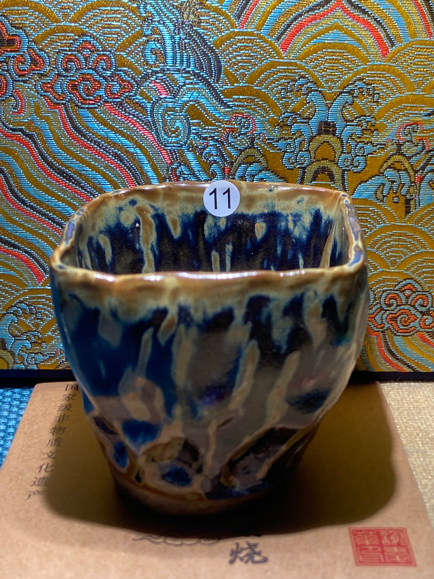 [No.1 Tea Cup]Wood fired landscape founder/ First person pinched pottery | Master Xie Aihua 12-6