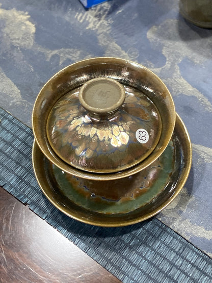 [Claire]Flower Carving Oil Drops/Non-heritage Inheritor/The First People of Rainbow Glaze| JiGuoping8-17