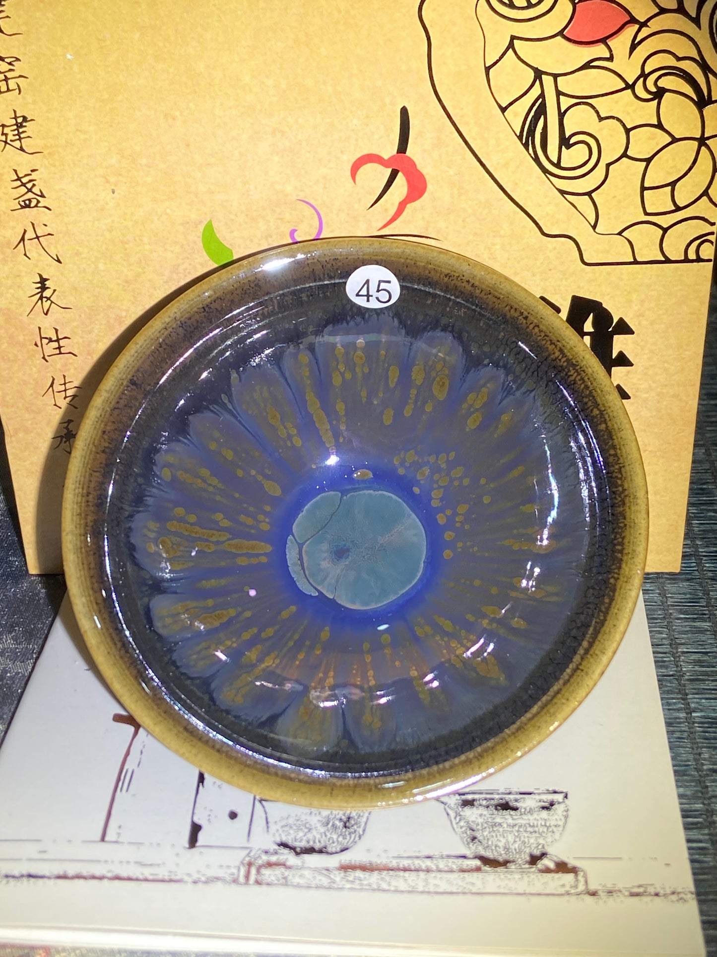 [Claire]Flower Carving Oil Drops/Non-heritage Inheritor/The First People of Rainbow Glaze| JiGuoping9-15