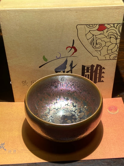 [Claire]Flower Carving Oil Drops/Non-heritage Inheritor/The First People of Rainbow Glaze| JiGuoping8-17