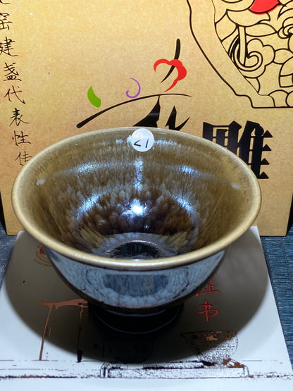 [Claire]Flower Carving Oil Drops/Non-heritage Inheritor/The First People of Rainbow Glaze| JiGuoping9-15