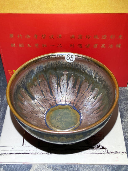 [Claire]Flower Carving Oil Droplet/Non-heritage Inheritor/The First People of Rainbow Glaze| Master JiGuoping 9-1