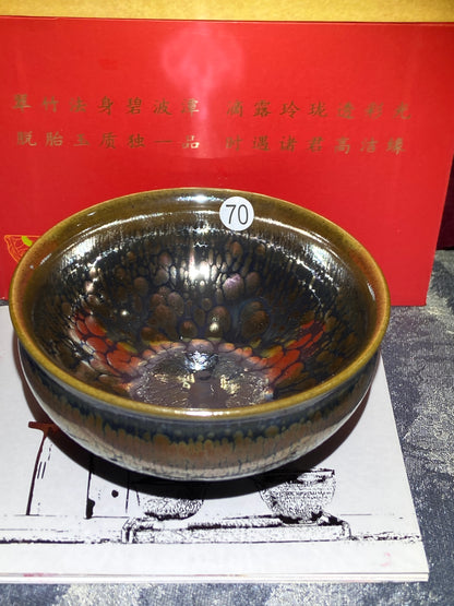 [Claire]Flower Carving Oil Droplet/Non-heritage Inheritor/The First People of Rainbow Glaze| Master JiGuoping 9-1