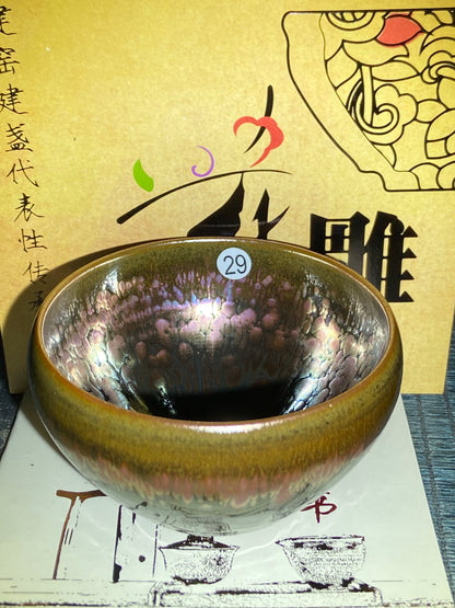 [Claire]Flower Carving Oil Drops/Non-heritage Inheritor/The First People of Rainbow Glaze| JiGuoping9-15