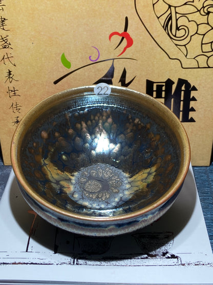 [Claire]Flower Carving Oil Drops/Non-heritage Inheritor/The First People of Rainbow Glaze| JiGuoping9-15
