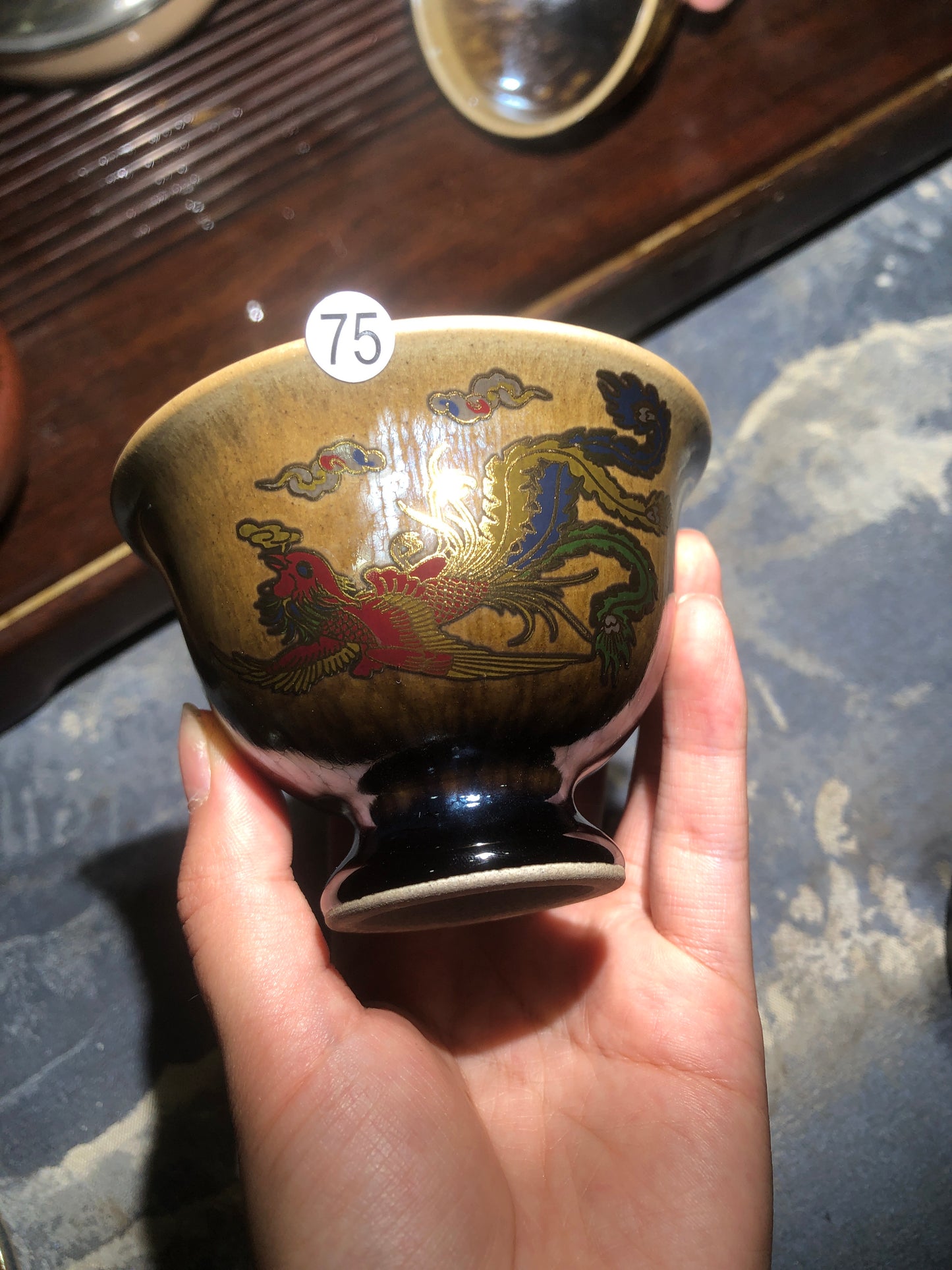 [Claire]Flower Carving Oil Droplet/Non-heritage Inheritor/The First People of Rainbow Glaze| Master JiGuoping 9-1