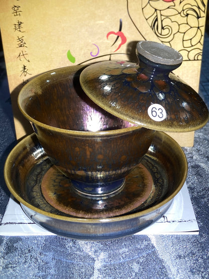[Claire]Flower Carving Oil Drops/Non-heritage Inheritor/The First People of Rainbow Glaze| JiGuoping10-9