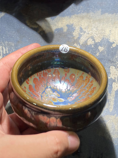 [Claire]Flower Carving Oil Droplet/Non-heritage Inheritor/The First People of Rainbow Glaze| Master JiGuoping 9-1