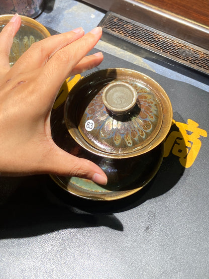 [Claire]Flower Carving Oil Drops/Non-heritage Inheritor/The First People of Rainbow Glaze| JiGuoping8-17