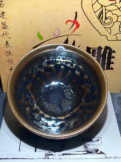 [Claire]Flower Carving Oil Drops/Non-heritage Inheritor/The First People of Rainbow Glaze| JiGuoping10-9