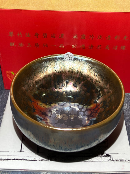 [Claire]Flower Carving Oil Droplet/Non-heritage Inheritor/The First People of Rainbow Glaze| Master JiGuoping 9-1
