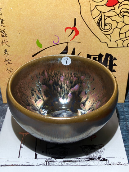 [Claire]Flower Carving Oil Drops/Non-heritage Inheritor/The First People of Rainbow Glaze| JiGuoping9-15