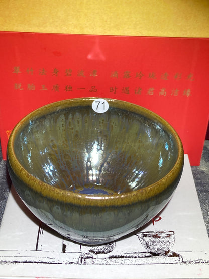 [Claire]Flower Carving Oil Droplet/Non-heritage Inheritor/The First People of Rainbow Glaze| Master JiGuoping 9-1