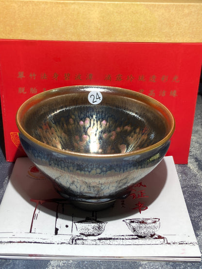 [Claire]Flower Carving Oil Droplet/Non-heritage Inheritor/The First People of Rainbow Glaze| Master JiGuoping 9-1