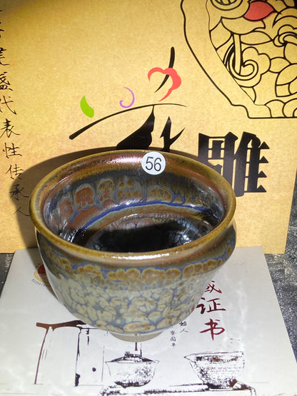 [Claire]Flower Carving Oil Drops/Non-heritage Inheritor/The First People of Rainbow Glaze| JiGuoping10-9