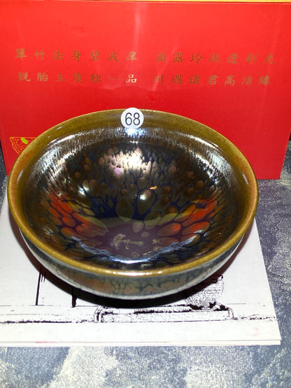 [Claire]Flower Carving Oil Droplet/Non-heritage Inheritor/The First People of Rainbow Glaze| Master JiGuoping 9-1