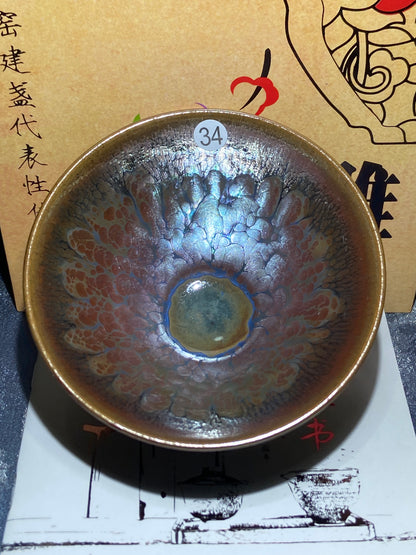 [Claire]Flower Carving Oil Drops/Non-heritage Inheritor/The First People of Rainbow Glaze| JiGuoping10-9