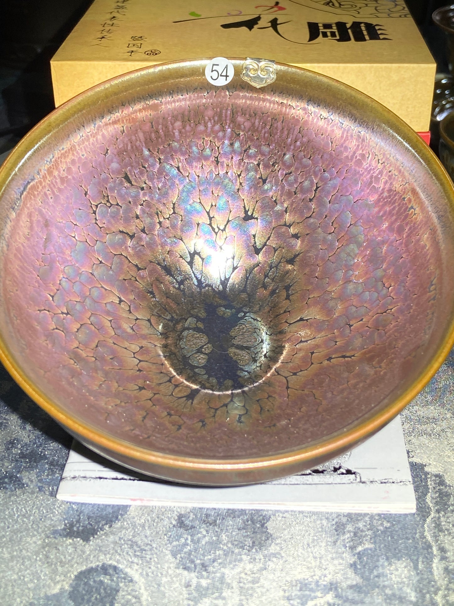 [Claire]Flower Carving Oil Droplet/Non-heritage Inheritor/The First People of Rainbow Glaze| Master JiGuoping 9-1