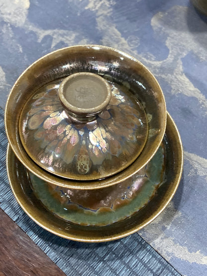 [Claire]Flower Carving Oil Drops/Non-heritage Inheritor/The First People of Rainbow Glaze| JiGuoping8-17