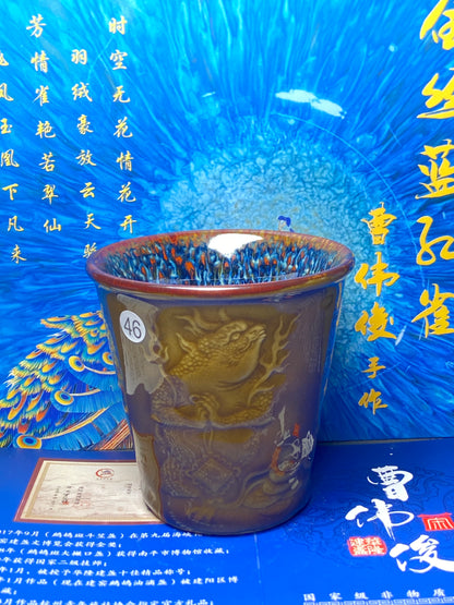 [Claire Pick]Senior Craft Artist/ National Junior Technologist/ Founder of Gold Silk Blue Peacock Glaze| Master Caoweijun 8-22