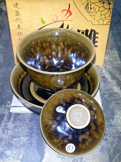 [Claire]Flower Carving Oil Drops/Non-heritage Inheritor/The First People of Rainbow Glaze| JiGuoping10-9