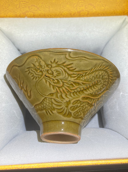 [No.1 teacup]Senior Craft Artist/ National Junior Technologist/ Founder of Gold Silk Blue Peacock Glaze| Master Caoweijun 2-24