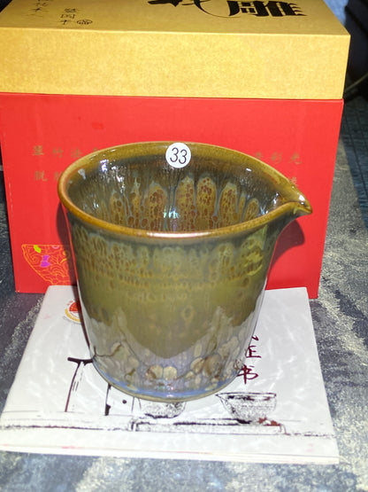 [Claire]Flower Carving Oil Droplet/Non-heritage Inheritor/The First People of Rainbow Glaze| Master JiGuoping 9-1