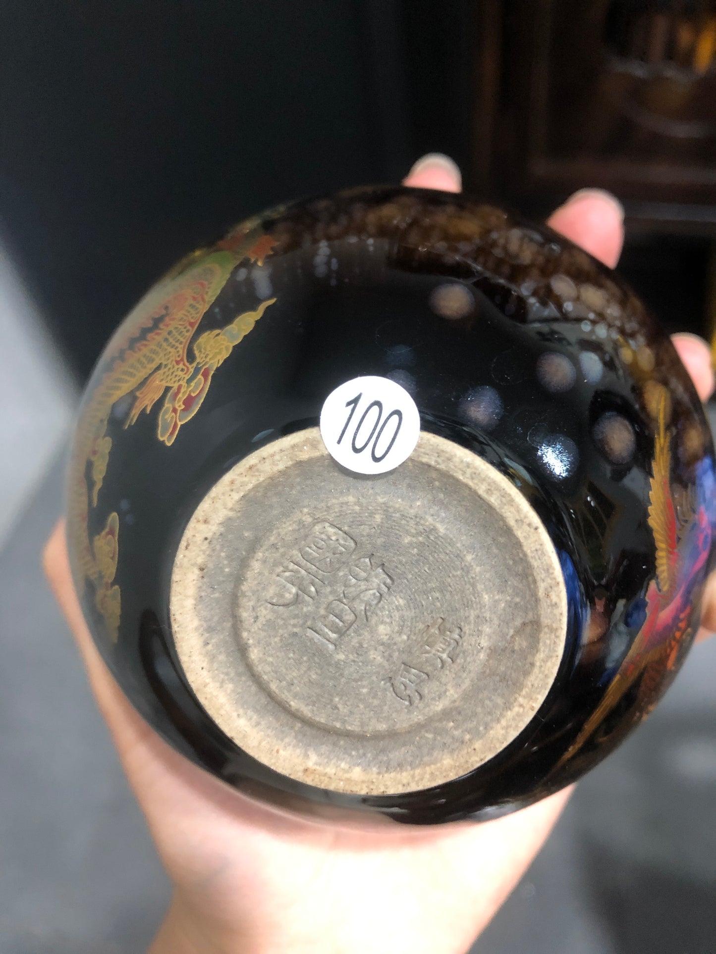[Claire]Flower Carving Oil Droplet/Non-heritage Inheritor/The First People of Rainbow Glaze| Master JiGuoping 9-1