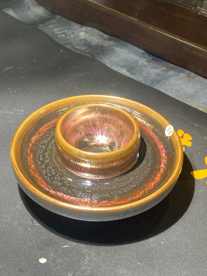 [Claire]Flower Carving Oil Drops/Non-heritage Inheritor/The First People of Rainbow Glaze| JiGuoping8-17