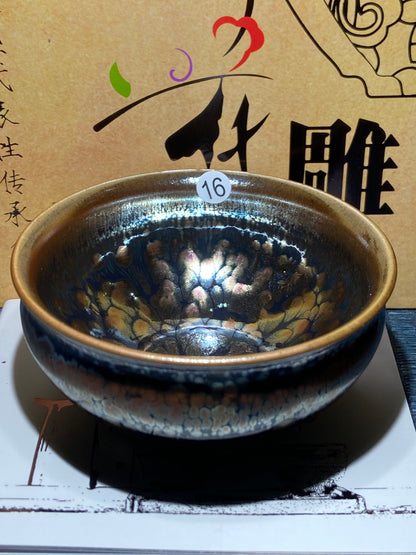 [Claire]Flower Carving Oil Drops/Non-heritage Inheritor/The First People of Rainbow Glaze| JiGuoping9-15