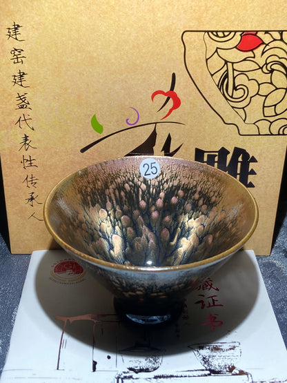[Claire]Flower Carving Oil Drops/Non-heritage Inheritor/The First People of Rainbow Glaze| JiGuoping10-9