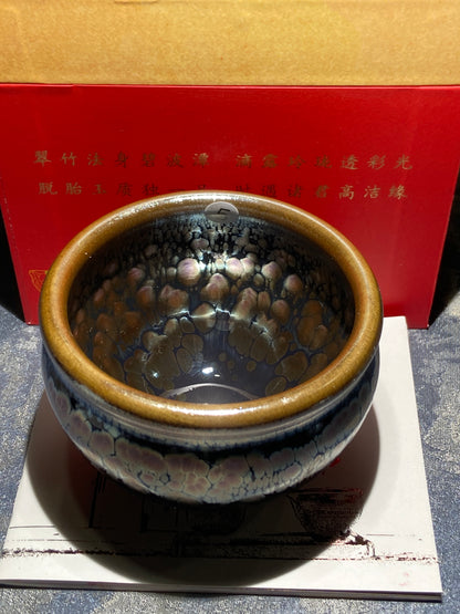 [Claire]Flower Carving Oil Droplet/Non-heritage Inheritor/The First People of Rainbow Glaze| Master JiGuoping 9-1
