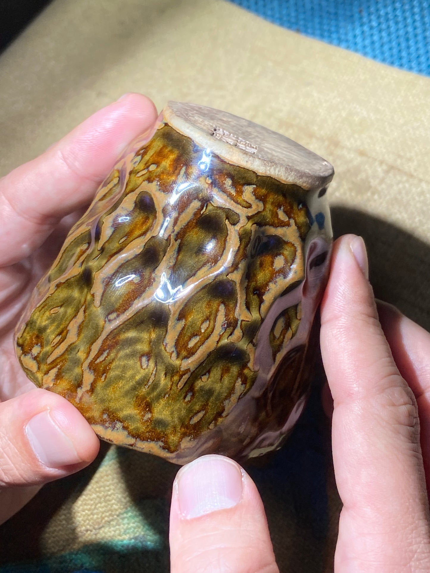 [No.1 Tea Cup]Wood fired landscape founder/ First person pinched pottery | Master Xie Aihua 12-6